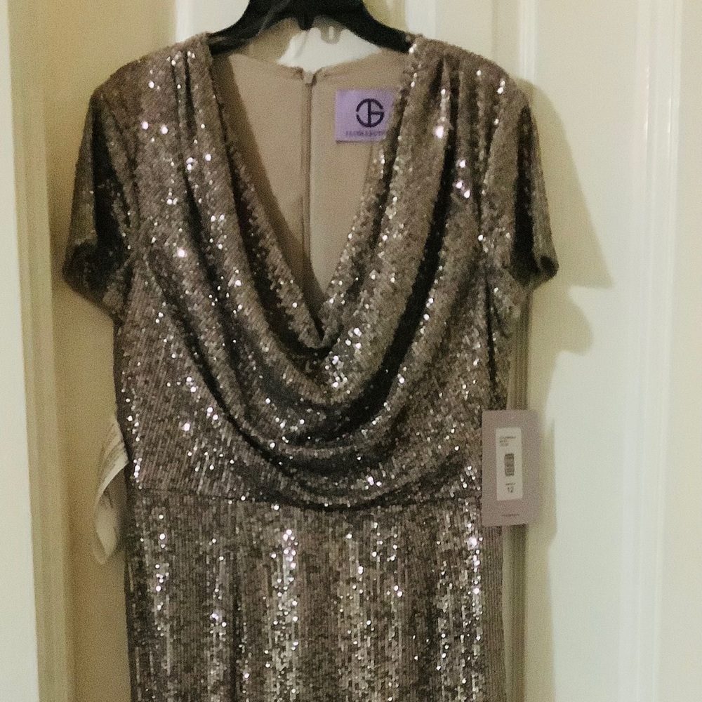 NWT Sz 12 Sequined JS Collections Cocktail Dress